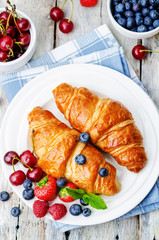 croissants with fresh berries