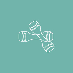 Fitness dumbell icon