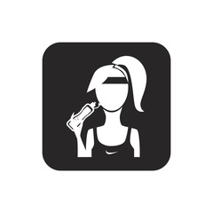 Fitness girl icon