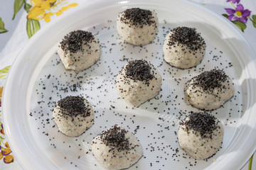 balls of ricotta cheese