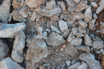 view from above on the rocks