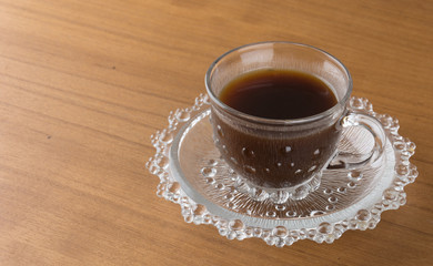 a cup of hot coffee