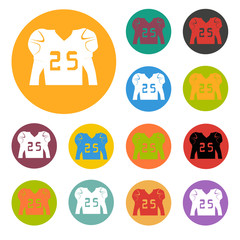American football shirt icon