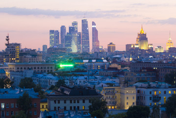 Fototapeta premium Landscape Moscow city, Moscow, Russia