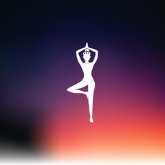 Fototapeta na wymiar Yoga pose icon