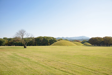 Obraz premium Silla tombs in Gyeongju