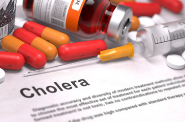 Diagnosis - Cholera. Medical Concept. 