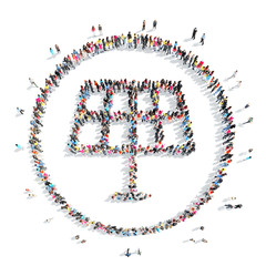 people in the shape of an accumulator charge.