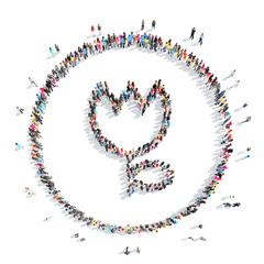 people in the shape of a flower.