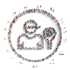 people in the shape of a man.