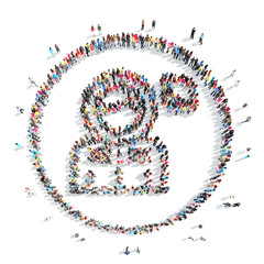 people in the shape of a man.