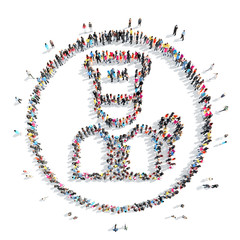 people in the shape of a man.