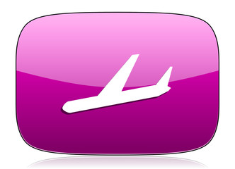 arrivals violet icon plane sign