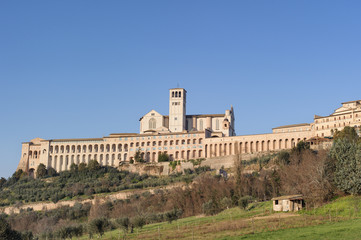 Fototapeta na wymiar Papal Basilica of St. Francis of Assisi