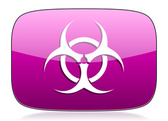 biohazard violet icon virus sign