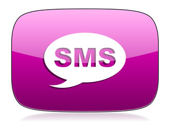 sms violet icon message sign
