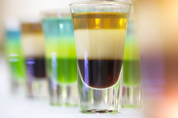 Multicolored shots