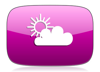 cloud violet icon waether forecast sign