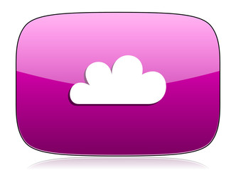 cloud violet icon waether forecast sign
