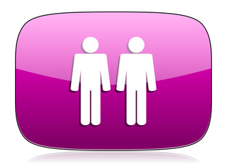 couple violet icon people sign team symbol