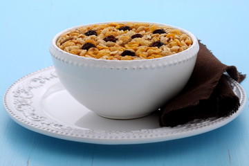 Delicious organic muesli cereal