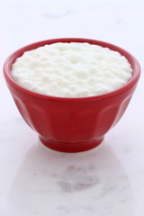 Fresh and healthy cottage cheese