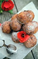 Freshly baked cheese donuts 