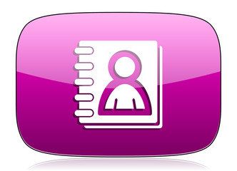 address book violet icon