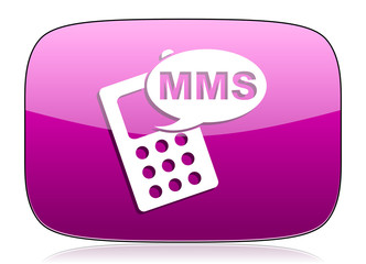mms violet icon phone sign