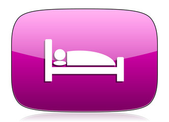 hotel violet icon bed sign