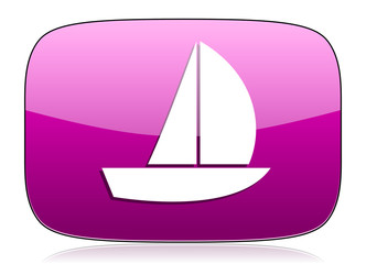yacht violet icon sail sign