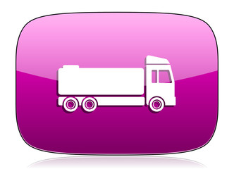 truck violet icon cargo sign