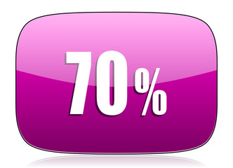 70 percent violet icon sale sign