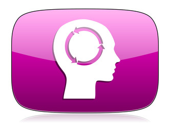 head violet icon human head sign