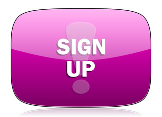 sign up violet icon