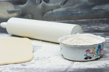 hacer pan (recipiente de harina)