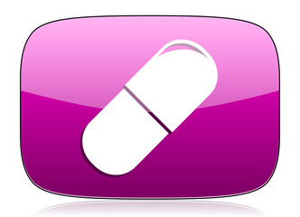 drugs violet icon medical sign