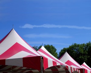 red and white stripe tent tops - 85964530