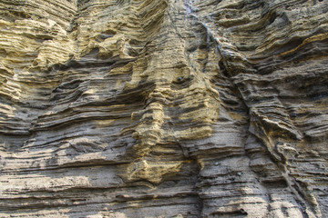 sedimentary rock at Yongmeori coast in Jeju island