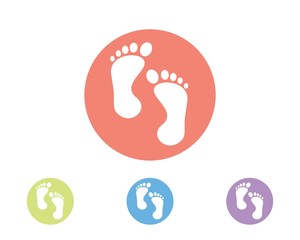 foot logo 2 icon template