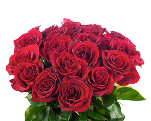 Colorful flower bouquet from red roses.