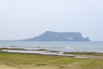 Landscape of Gwangchigi beach with Seongsan Ilchulbong.