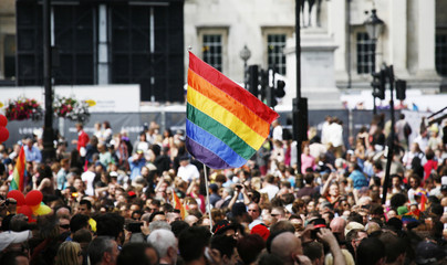 Rainbow flag in London's Gay Pride