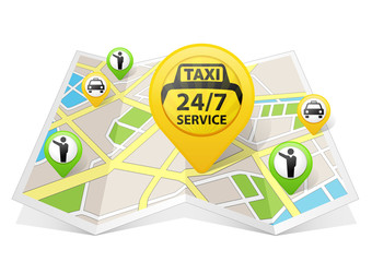 Taxi apps concept