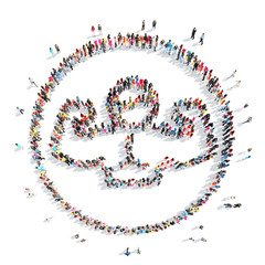 people in the shape of a man.