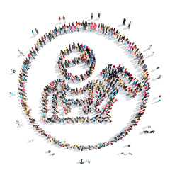 people in the shape of a man.