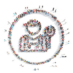 people in the shape of a man.