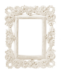 Vintage Plaster Frame isolated on white