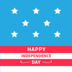 Stars Srips background Happy independence day United states of America. 4th of July. Flat design