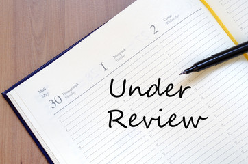 Under review concept Notepad
